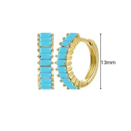 925 Sterling Silver Needle Niche Classic Colorful Zircon Hoop Earrings Women Delicate Charm Jewelry Huggie Earring Accessories