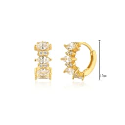 925 Sterling Silver Needle Niche Classic Colorful Zircon Hoop Earrings Women Delicate Charm Jewelry Huggie Earring Accessories
