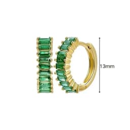 925 Sterling Silver Needle Niche Classic Colorful Zircon Hoop Earrings Women Delicate Charm Jewelry Huggie Earring Accessories
