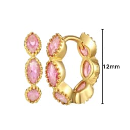 925 Sterling Silver Needle Niche Classic Colorful Zircon Hoop Earrings Women Delicate Charm Jewelry Huggie Earring Accessories