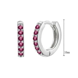 925 Sterling Silver Needle Niche Classic Colorful Zircon Hoop Earrings Women Delicate Charm Jewelry Huggie Earring Accessories