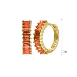 925 Sterling Silver Needle Niche Classic Colorful Zircon Hoop Earrings Women Delicate Charm Jewelry Huggie Earring Accessories