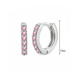 925 Sterling Silver Needle Niche Classic Colorful Zircon Hoop Earrings Women Delicate Charm Jewelry Huggie Earring Accessories