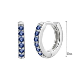 925 Sterling Silver Needle Niche Classic Colorful Zircon Hoop Earrings Women Delicate Charm Jewelry Huggie Earring Accessories