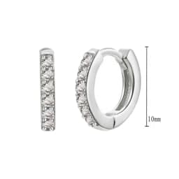 925 Sterling Silver Needle Niche Classic Colorful Zircon Hoop Earrings Women Delicate Charm Jewelry Huggie Earring Accessories