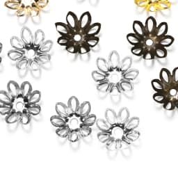 100pcs/lot Hollow Flower Spacer Beads End Caps Gold Bronze Plated Filigree Metal For Charms Necklace DIY Jewelry Making Finding