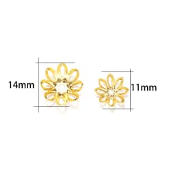 100pcs/lot Hollow Flower Spacer Beads End Caps Gold Bronze Plated Filigree Metal For Charms Necklace DIY Jewelry Making Finding