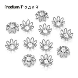 100pcs/lot Hollow Flower Spacer Beads End Caps Gold Bronze Plated Filigree Metal For Charms Necklace DIY Jewelry Making Finding