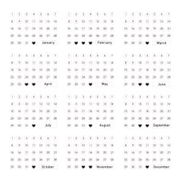 Transparent 12 Sheets Round Diary Date Label Stickers Planner Stickers for Full Year Weekly Monthly Schedule Index Stationery