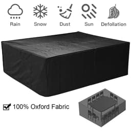 75 Sizes Furniture Waterproof Cover For Rattan Table Cube Chair Sofa Rain Garden Patio Protective Cover Black and Silver