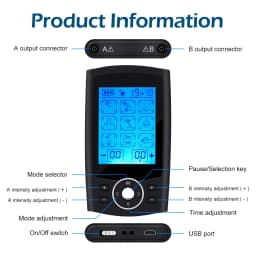 Tens Unit 36 Modes 20 Intensity Electric Stimulation Massager Muscle EMS Therapy Pain Relief Adjustable Lightweight LCD Display