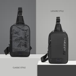 Tigernu Chest Bags For Men Cool Style Men Shoulder Bag 9.7inch IPad Bag Casual Male Crossbody Bag Lightweigt Mini Bags Messenger