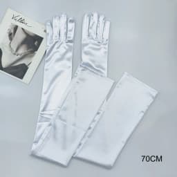 65CM 70CM Lengthen Satin Gloves Women Wedding Evening Party Etiquette Long Gloves Performance Clothing Accessories Mittens T181