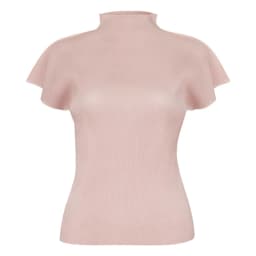Miyake Pleated Half High Neck Profile Black T-shirts Women 2026 Summer Korean Fashion Causal Tops Designer Aesthetic Clothing