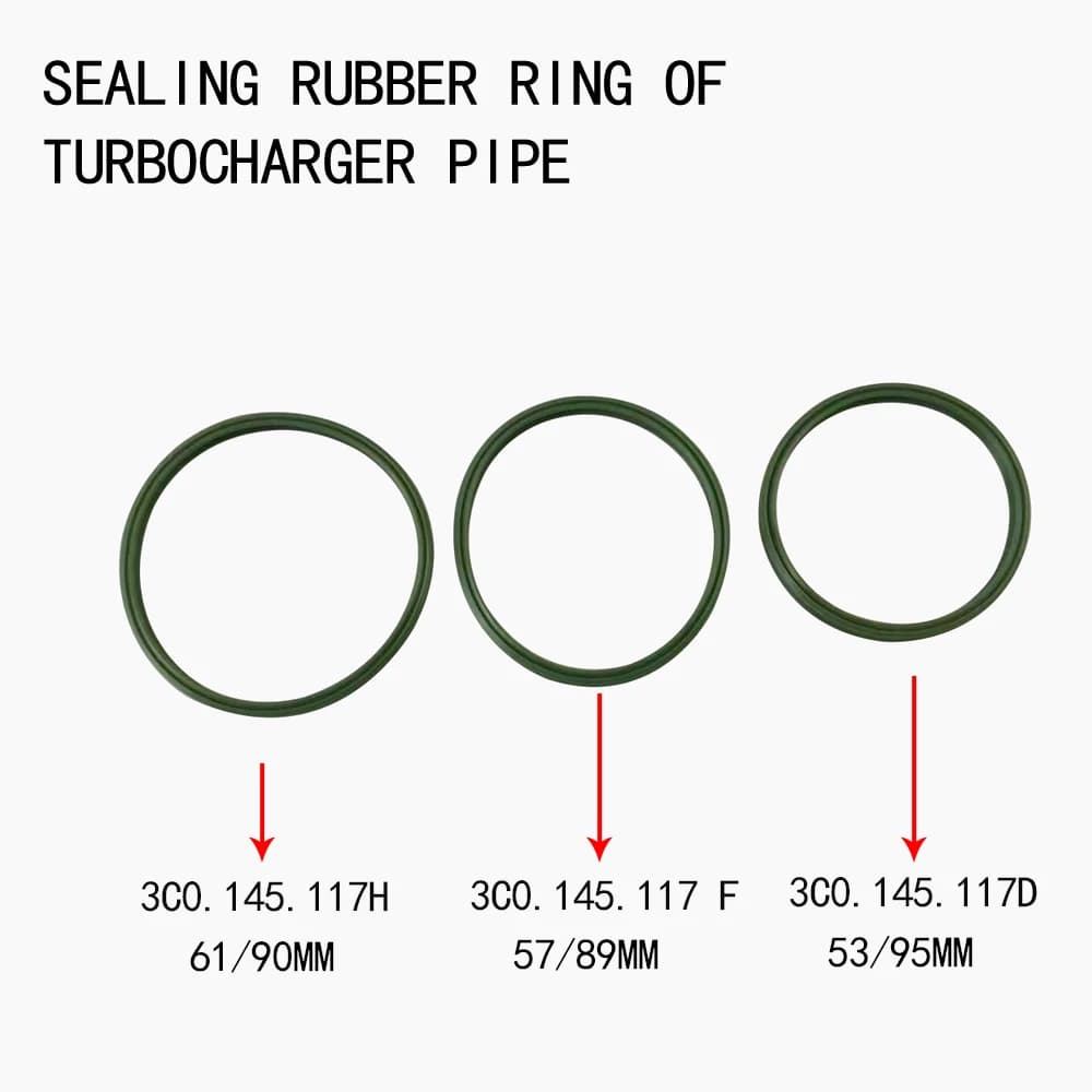 Sealing rubber ring of turbocharger pipe For VW Passat Tiguan Skoda Octavia Superb Audi TT S3 3C0145117H 3C0145117F 3C0145117D