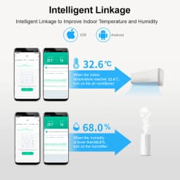 Tuya Smart IR Remote Control with Temperature Humidity Sensor for Air Conditioner TV DVD AC Works with Alexa Google Home