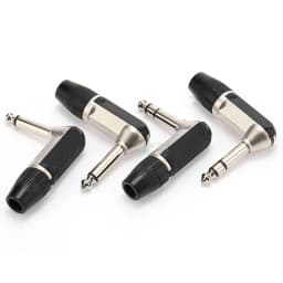 Neutrik's REAN Jack 6.35 TS TRS 90 ° L-shaped Right Angle Plug Stereo / Mono 2 3 Pole 6.5 1/4 Microphone Guitar Audio NYS207 208