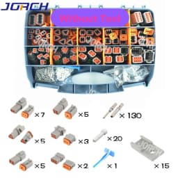 2-12 Pin DT Deutsch Series Waterproof Auto Connector Kits Solid Contacts With Crimping & Removal Tools DT06-2S DT04-2P DT06-3S