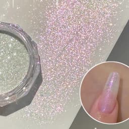 1box Reflective Diamond Glitter Powder Holographic Sparkling Crystal Rhinestones Sequins Chrome Gel Polish Pigment Dust Manicure