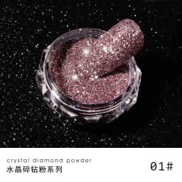 1box Reflective Diamond Glitter Powder Holographic Sparkling Crystal Rhinestones Sequins Chrome Gel Polish Pigment Dust Manicure