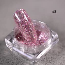 1box Reflective Diamond Glitter Powder Holographic Sparkling Crystal Rhinestones Sequins Chrome Gel Polish Pigment Dust Manicure
