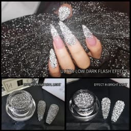 1box Reflective Diamond Glitter Powder Holographic Sparkling Crystal Rhinestones Sequins Chrome Gel Polish Pigment Dust Manicure