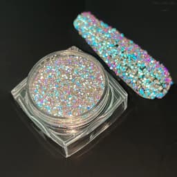 1box Reflective Diamond Glitter Powder Holographic Sparkling Crystal Rhinestones Sequins Chrome Gel Polish Pigment Dust Manicure