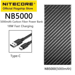 NITECORE NB10000 Gen4 NB20000 Gen3 Portable Mobile Power Bank 20000mAh Carbon Fiber PD/QC3.0 18W Fast Charge for iPhone Xiaomi