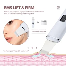 Electric Face Skin Scrubber EMS Micro-Current Skin Shovel Machine Ion Import,Pore Cleaning for Rejuvenated Skin Care Tool