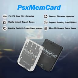 TicKnot PSxMemCard PSX Memory Card Save Data Game Card For PlayStation PS1 PS One Game Console Support MicroSD Card