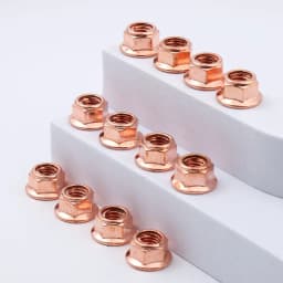 12Pcs M8 Copper Flashed Exhaust Manifold Nut Exhaust Nuts Elbow Nuts Practical 8mm Nuts High Temperature Nuts Home Fasteners
