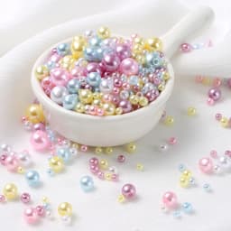 600-800Pcs Colorful ABS Garment Pearls Mix 3-8mm Round Beads With Holes DIY Bead For Hand Made
