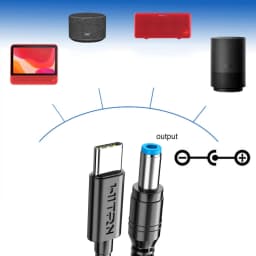 USB C Type-C PD to 12V 5.5x2.5mm Converter Cable for Fan Table Lamp Router 1.2/2/3m