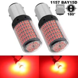 2x 1157 BAY15D LED Canbus 144 SMD Car Brake Reverse Lamp Tail Light Bulbs.