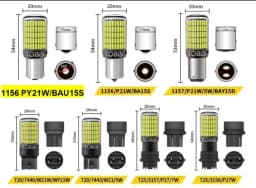 2x 1157 BAY15D LED Canbus 144 SMD Car Brake Reverse Lamp Tail Light Bulbs.