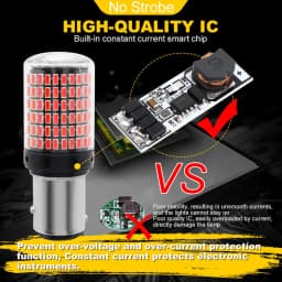 2x 1157 BAY15D LED Canbus 144 SMD Car Brake Reverse Lamp Tail Light Bulbs.