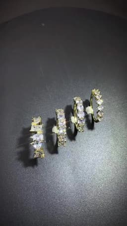 Minimalist Women's Ring Gold Color Geometry Cubic Zirconia Simple Stackaing Rings Finger Accessories Female Jewelry Gifts R018
