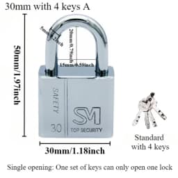 1PCS Heavy Padlock Dormitory Cabinet Drawer Anti-theft Lock Waterproof Rust Proof Small Latch Door Single Open Padlock