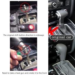 1PCS Leather with Hole with Red Frame Model S Logo Gear Shift Knob Ball with Dust Cover for Audi A6 C7 VW Golf MK6 MK7 R GTI