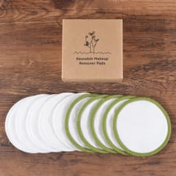 Cotton Demaquillant 10Pcs Bamboo Makeup Remover Reusable Cotton Pads Washable Rounds Clean Facial Cotton Reusable Makeup Tools
