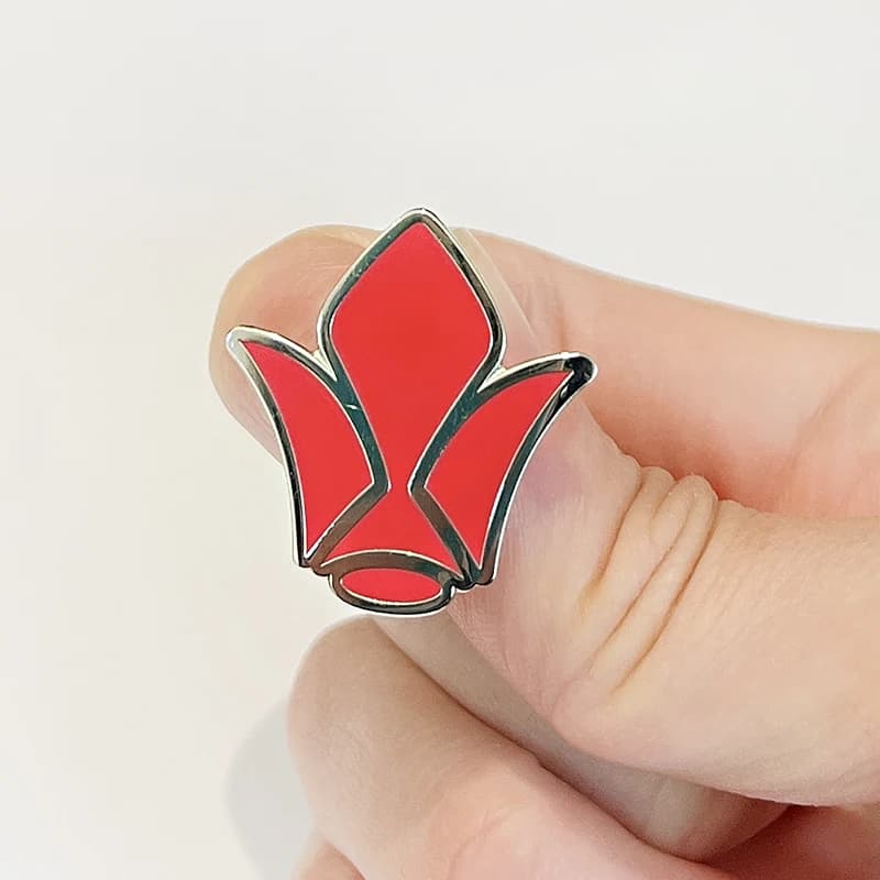 red logo enamel pin Japanese anime metal badge brooches otaku gifts Menss