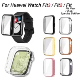 TPU Case Cover for Huawei Watch Fit/Fit2/Fit3/Fit New/Fit SE Special Edition Soft Screen Protector All-Around Anti-scratch
