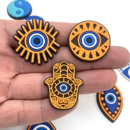 Evil Eyes Shoe Charms for Crocs Accessories Women Clogs Pins Men Badges Kids Sandals Jeans Boy Girls Decorations Buckle Shoes