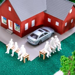 Scale 1:87/100/150/200 Sitting White People Model ABS Figures Man For Train Passenger Scene Sand Table Diorama Materials