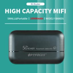 OPTFOCUS 4G LTE Portable Modem Wireless Router Powerbank USB TYPEC 4G SIM Card 10000Mah MIFI Modem 4G Mini Pocket Wifi Hotspot