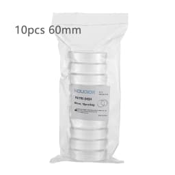 10PCS 60mm Clear Petri Dishes Affordable For Microorganisms Cell Plastic Clear Sterile Chemical Instrument