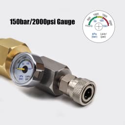 Sparking Water Maker Cylinder CO2 Filling Station, Carbon Dioxide Tank Refill Adapter Connector W21.8-14 or G3/4 or CGA320