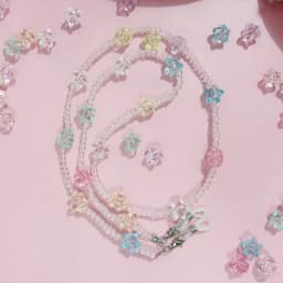 Cute Acrylic Color Stars Glasses Chain Fashion Transparent Crystal Bead Chain For Glasses Lanyard Women Jewelry Accessories