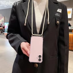 For iPhone 18 17 16 15 14 ProMax Crossbody Necklace Cord Lanyards Transparent Case For iPhone 11 12 13 Pro Max XS XR Soft Cover