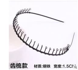 Unisex Metal Wavy Spring Hair Hoop Black Non Slip Outdoor Sports Headbands For Women Men Simple Hairband Face Washing Headdress